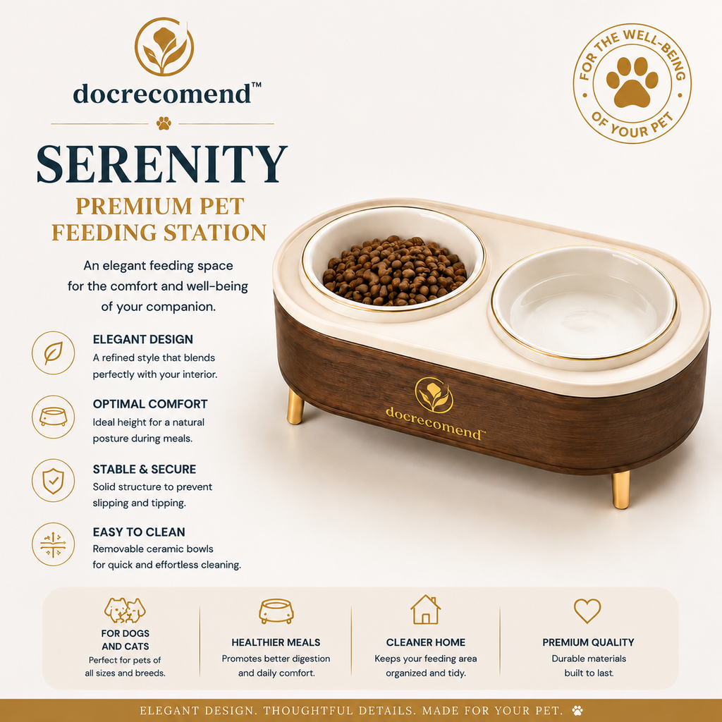 𝒅𝒐𝒄𝒓𝒆𝒄𝒐𝒎𝒆𝒏𝒅™ Serenity Premium Pet Feeding Station